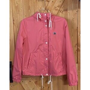 Levi's Retro Hooded Rain Windbreaker Jacket Pink Women's Small